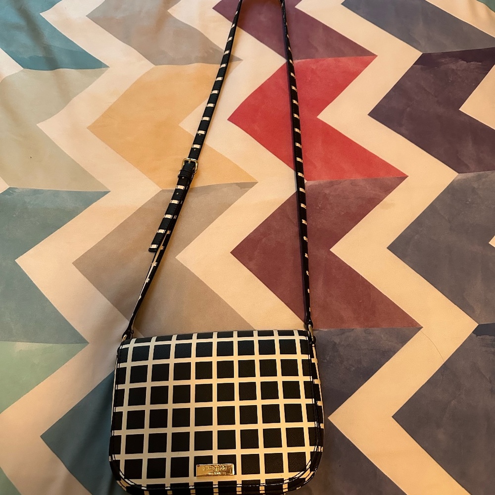Kate Spade Windowpane Patterned Crossbody Bag